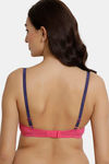 Zivame Padded Wired 3/4th Coverage T-Shirt Bra - Pink Yarrow — thumbnail 2